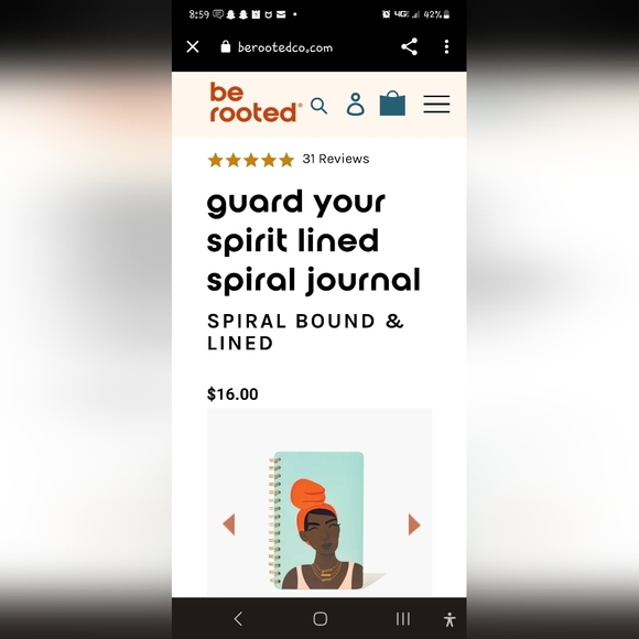 "Be Rooted" spiral journal - Picture 4 of 5